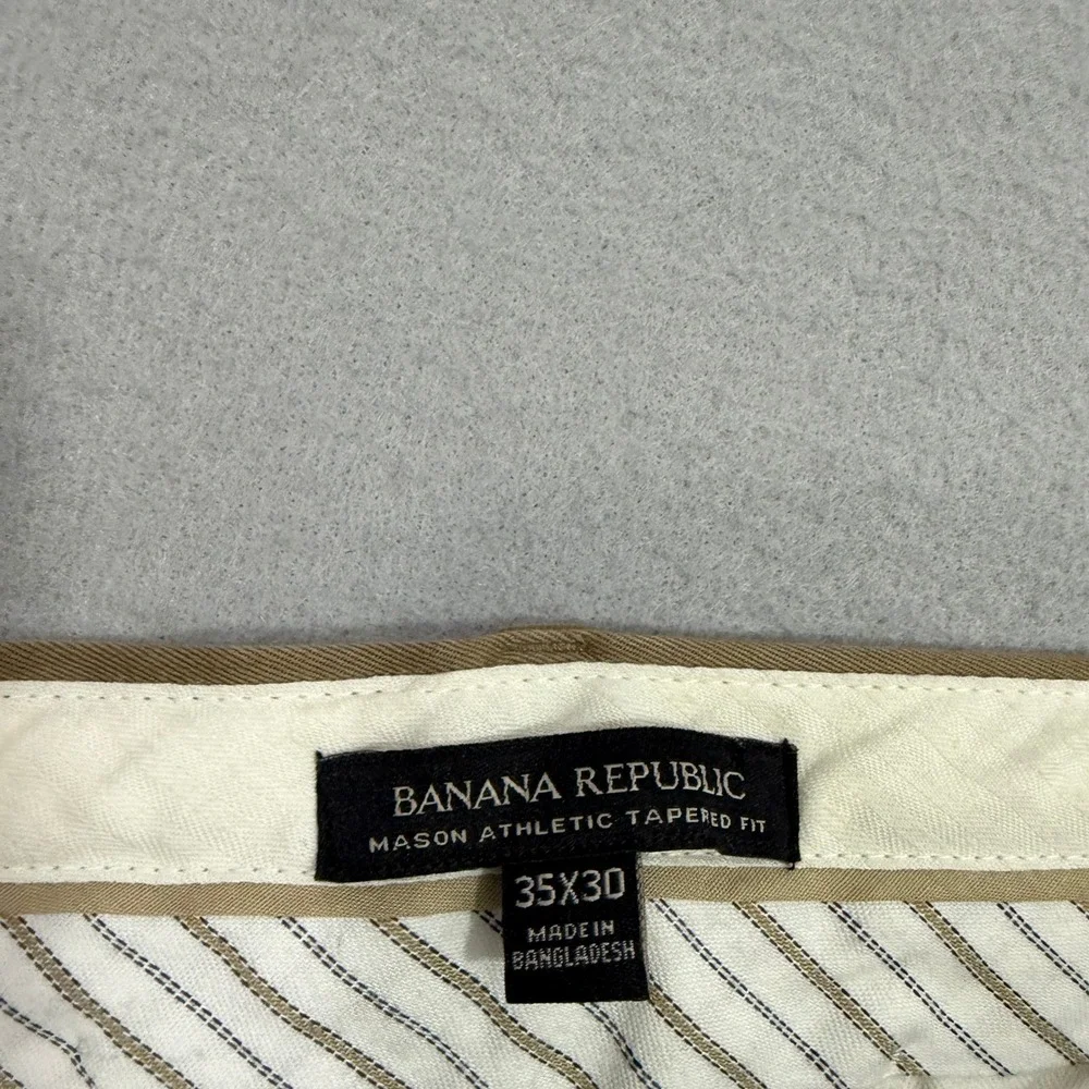Banana Republic Pants 35x30 (Fit 36x26) Mason Athletic Tapered Fit Chino Stretch